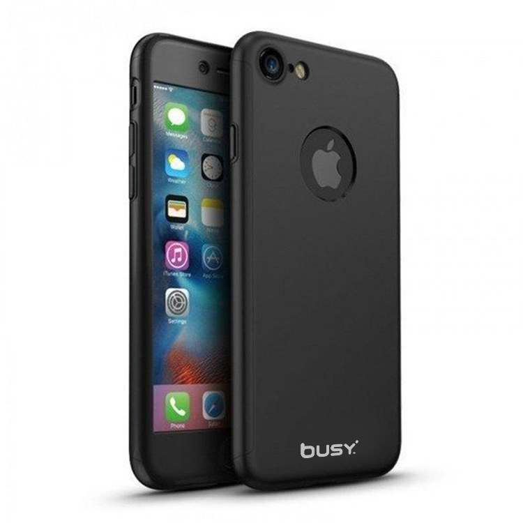 iPhone 7 360° Protection PC Case - Black