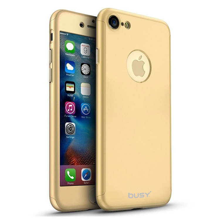 iPhone 7 360° Protection PC Case - Gold