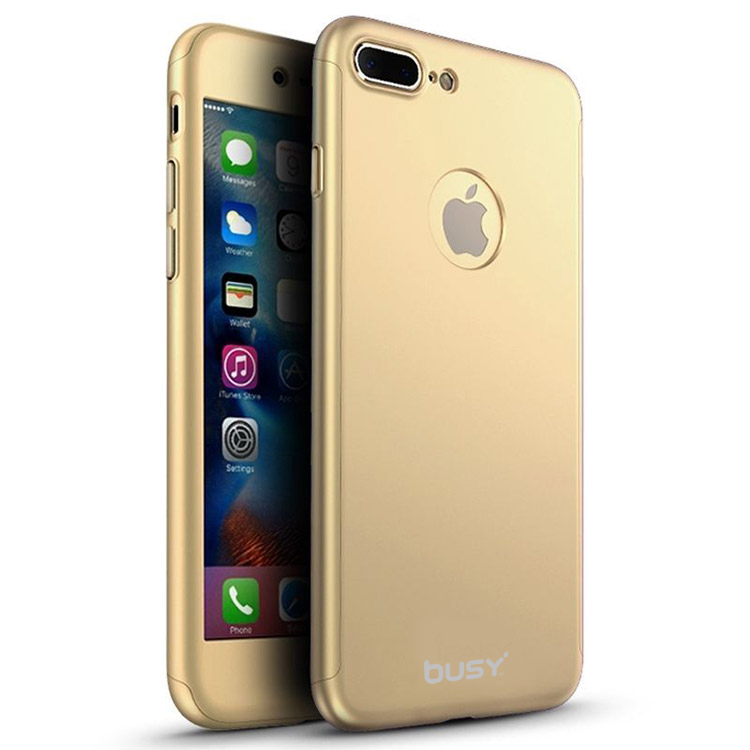 iPhone 7 Plus 360° Protection PC Case - Gold