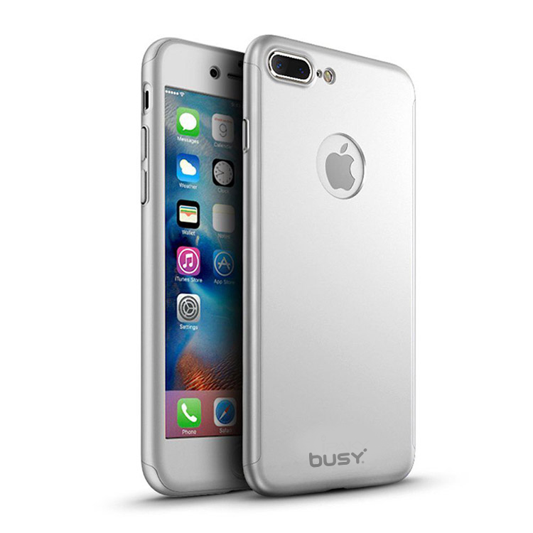 iPhone 7 Plus 360° Protection PC Case - Silver