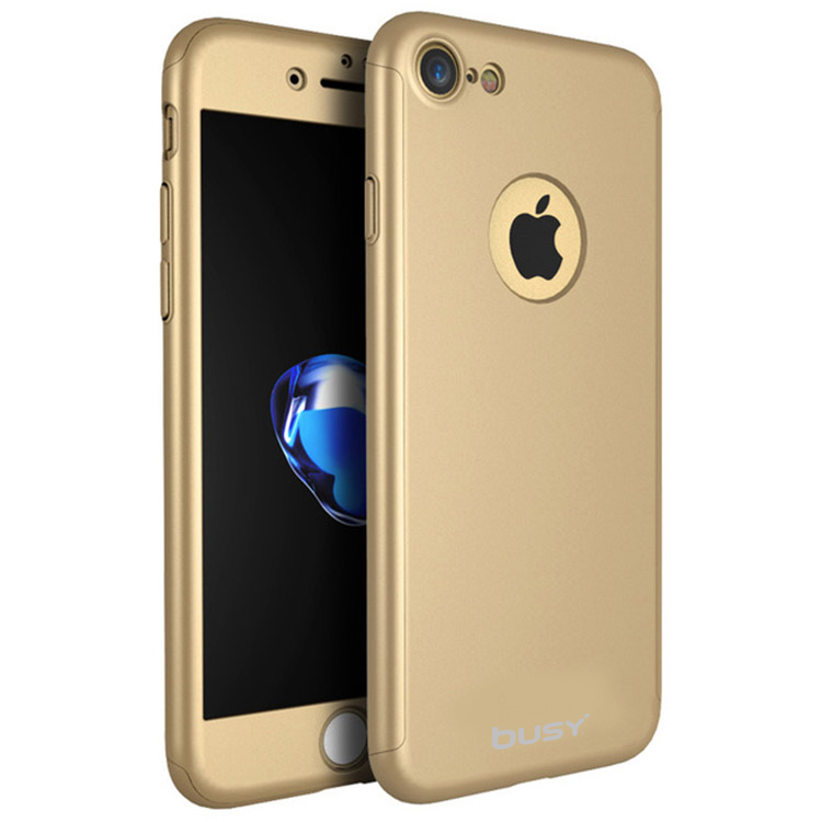 iPhone 8 360° Protection PC Case - Gold