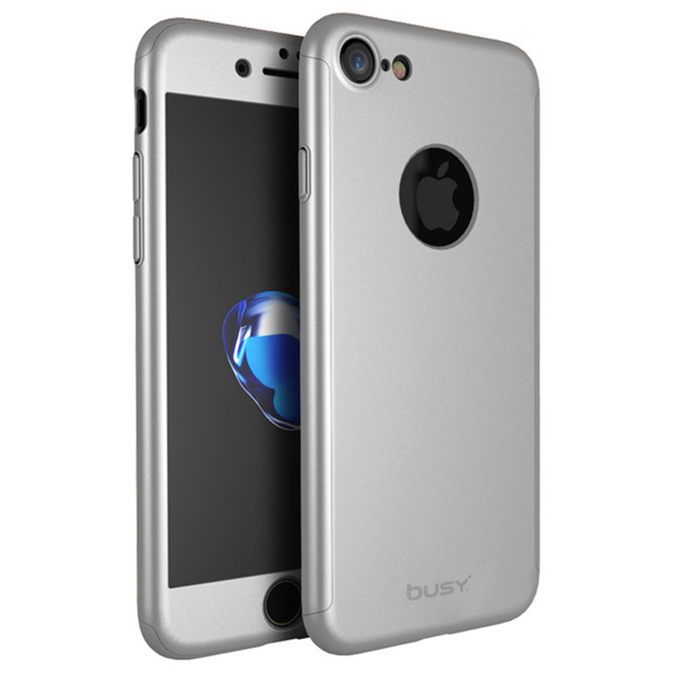 iPhone 8 360° Protection PC Case - Silver