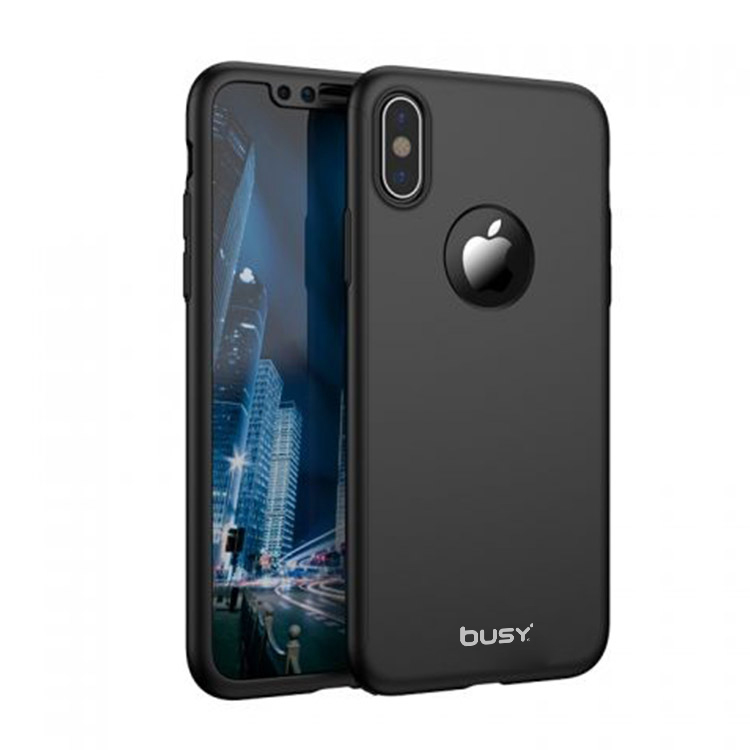 iPhone X 360° Protection PC Case - Black