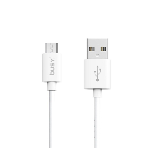 Busy® Micro USB PVC Cable 1m, Charging @2A SYNC Speed to 480Mbps- 50694