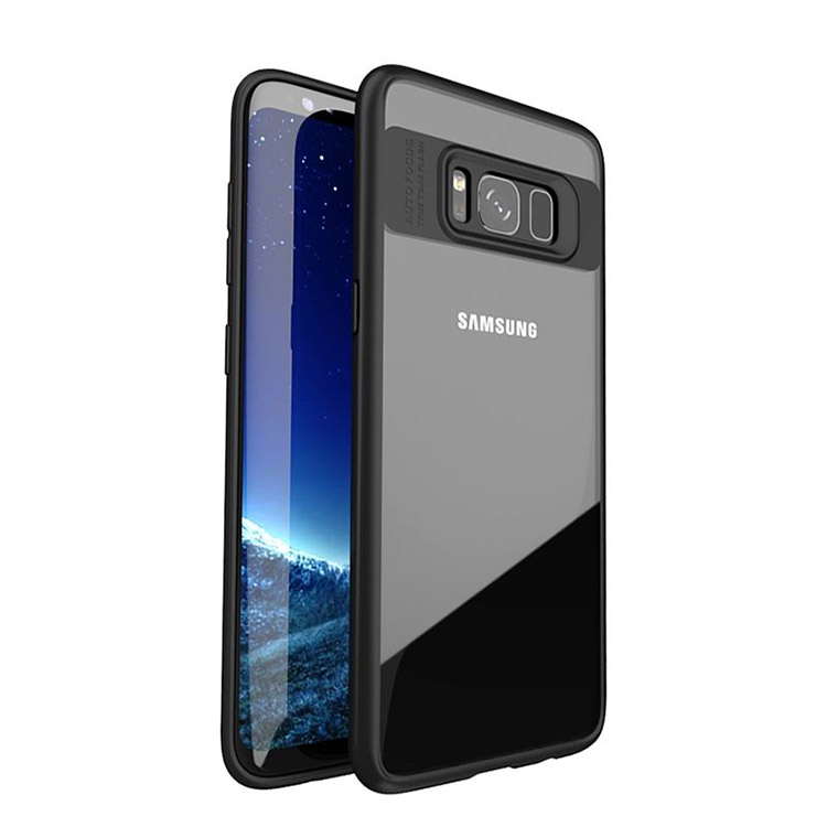 Samsung Galaxy S8 TPU Frame + Transparent PC Case - Black