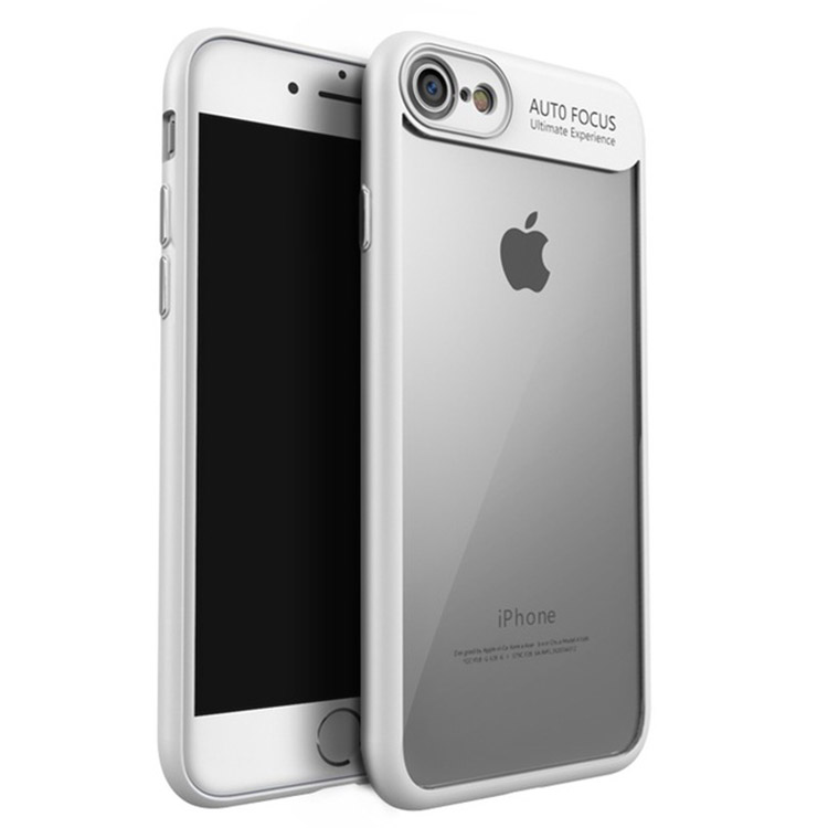 iPhone 7/8 TPU Frame + Transparent PC Case - White