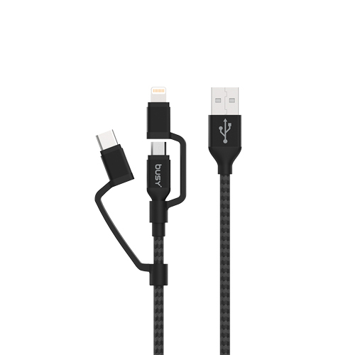 Busy® 3in1 Fast Charge Sync USB cable - 50690
