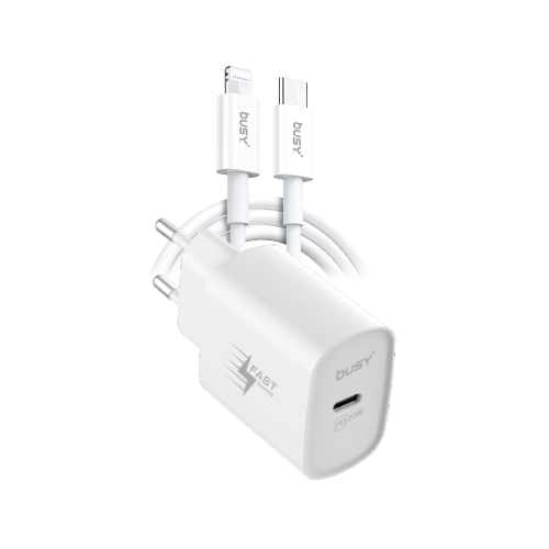 PD Wall Charger Set with Type-C to Lightning Cable