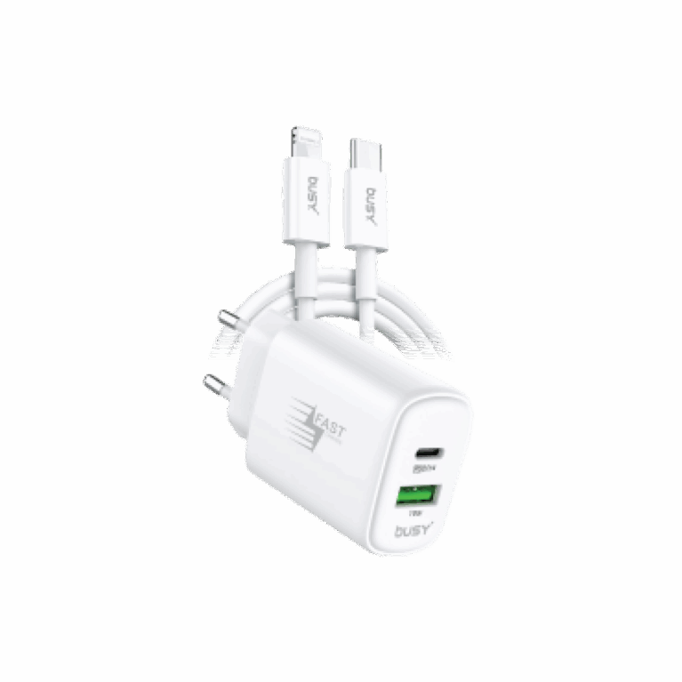 PD Wall Charger Set with Type-C to Lightning cable